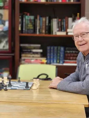 Orville playing chess