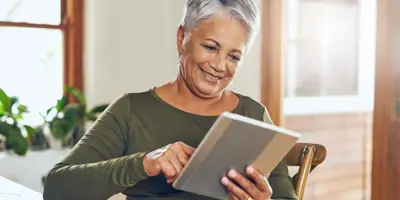 Woman on iPad