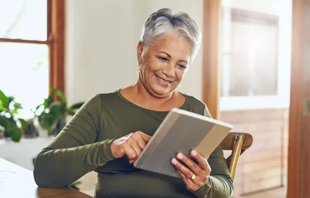 Woman on iPad