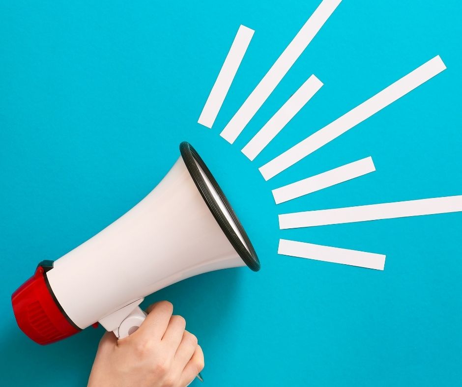 Megaphone with noise 