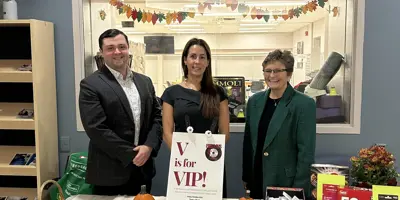 Business partners sponsoring an event